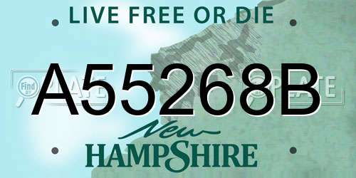 A55268B New Hampshire License Plate