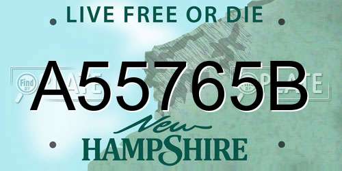 A55765B New Hampshire License Plate