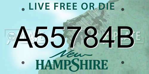 A55784B New Hampshire License Plate