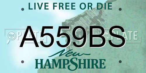 A559BS New Hampshire License Plate