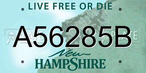 A56285B New Hampshire License Plate