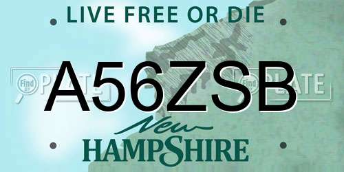 A56ZSB New Hampshire License Plate