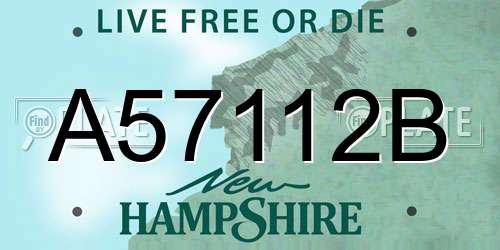 A57112B New Hampshire License Plate