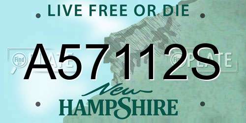 A57112S New Hampshire License Plate