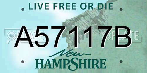 A57117B New Hampshire License Plate