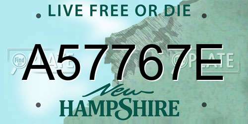 A57767E New Hampshire License Plate