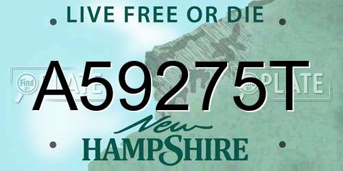 A59275T New Hampshire License Plate