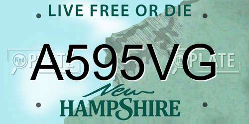 A595VG New Hampshire License Plate