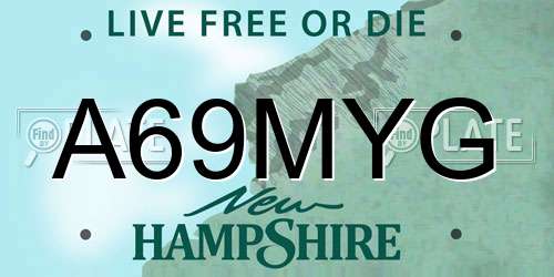 A69MYG New Hampshire License Plate