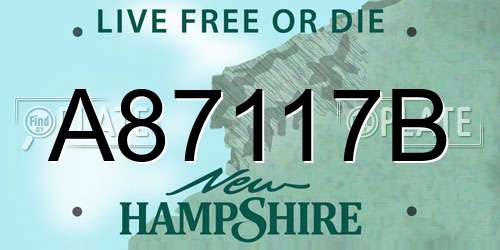 A87117B New Hampshire License Plate