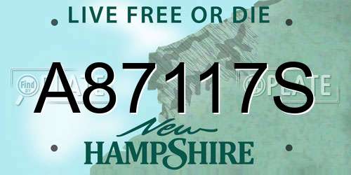 A87117S New Hampshire License Plate