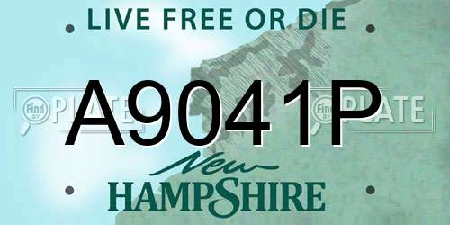 A9041P New Hampshire License Plate