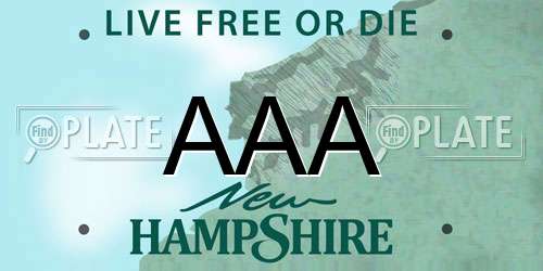 AAA New Hampshire License Plate