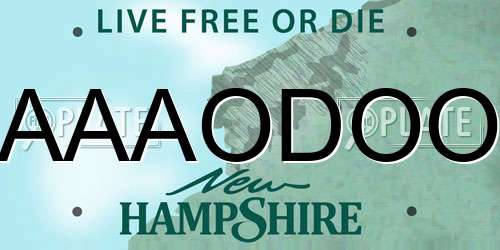 AAAODOO New Hampshire License Plate