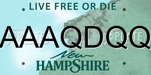 AAAQDQQ New Hampshire License Plate