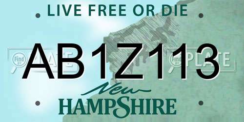 AB1Z113 New Hampshire License Plate