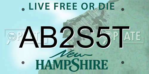 AB2S5T New Hampshire License Plate