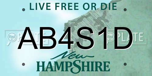 AB4S1D New Hampshire License Plate