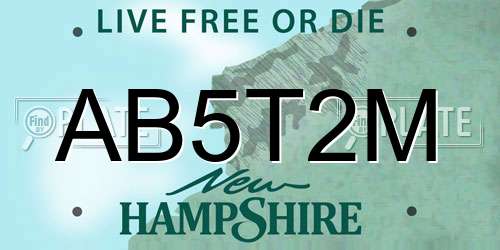 AB5T2M New Hampshire License Plate