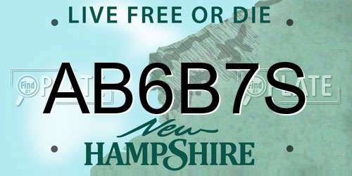 AB6B7S New Hampshire License Plate