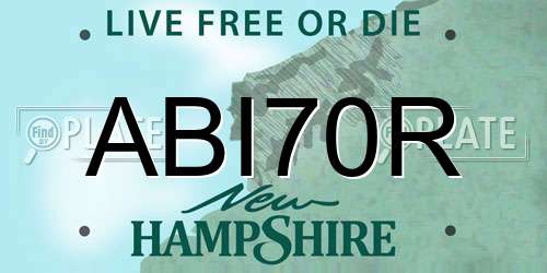 ABI70R New Hampshire License Plate