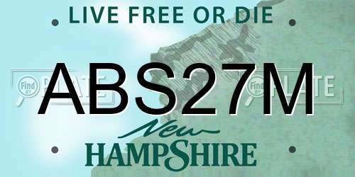 ABS27M New Hampshire License Plate