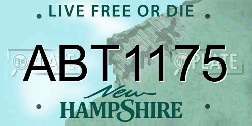 ABT1175 New Hampshire License Plate