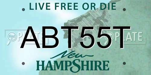ABT55T New Hampshire License Plate