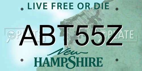 ABT55Z New Hampshire License Plate