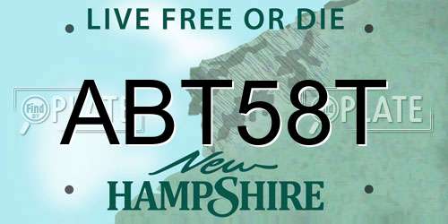 ABT58T New Hampshire License Plate