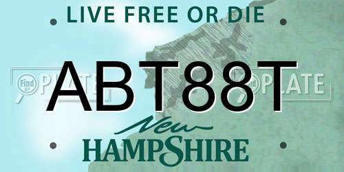 ABT88T New Hampshire License Plate