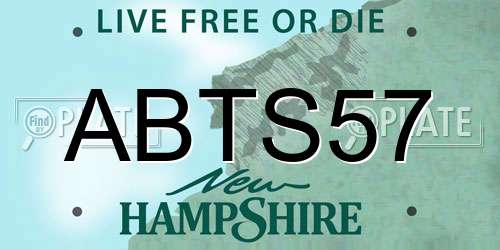 ABTS57 New Hampshire License Plate