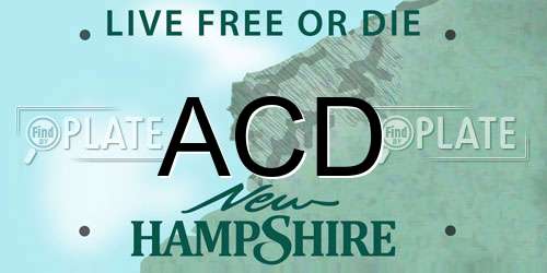 ACD New Hampshire License Plate