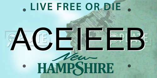 ACEIEEB New Hampshire License Plate