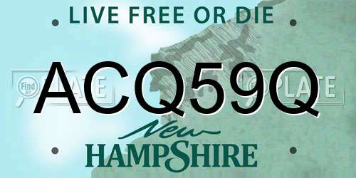 ACQ59Q New Hampshire License Plate