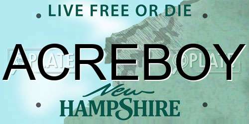 ACREBOY New Hampshire License Plate