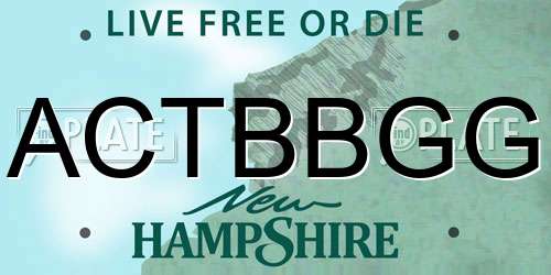ACTBBGG New Hampshire License Plate