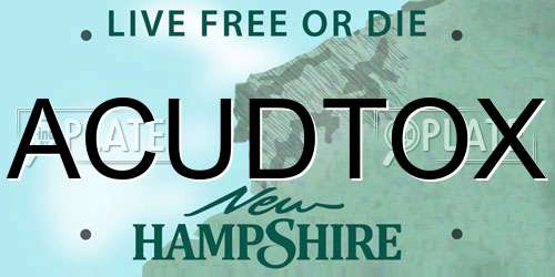 ACUDTOX New Hampshire License Plate