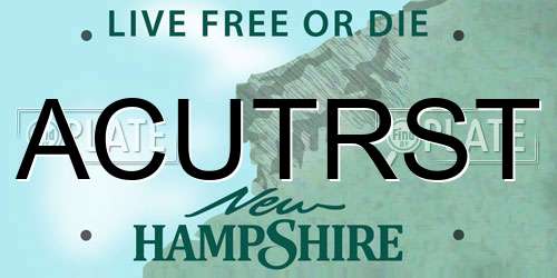 ACUTRST New Hampshire License Plate