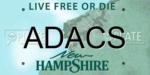 ADACS New Hampshire License Plate
