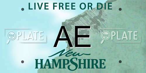 AE New Hampshire License Plate