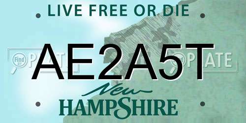 AE2A5T New Hampshire License Plate