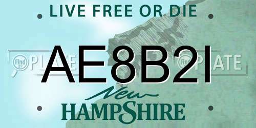AE8B2I New Hampshire License Plate