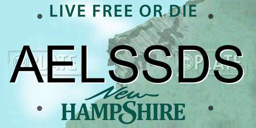 AELSSDS New Hampshire License Plate