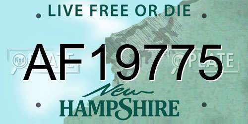 AF19775 New Hampshire License Plate