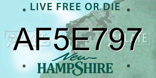 AF5E797 New Hampshire License Plate