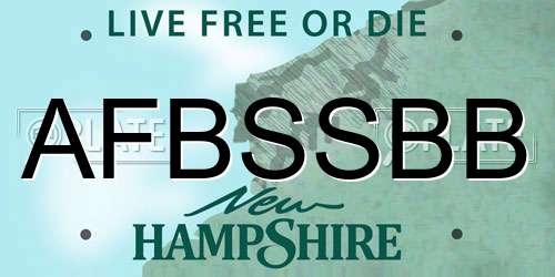 AFBSSBB New Hampshire License Plate