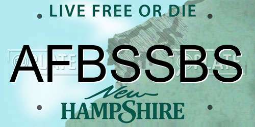 AFBSSBS New Hampshire License Plate