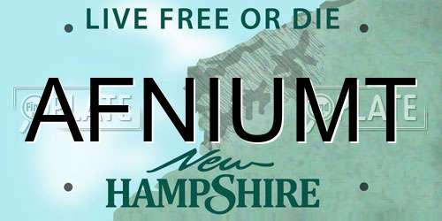 AFNIUMT New Hampshire License Plate