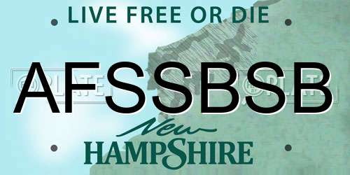 AFSSBSB New Hampshire License Plate